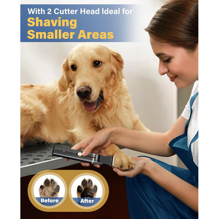 Професійна машинка для стрижки собак Oneisall 3-в-1: для густого хутра, тиха, для собак та котів, срібно-чорна