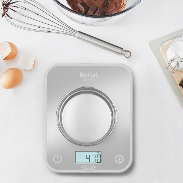 Кухонні ваги Tefal Optiss, сріблястий/сірий, 5 кг