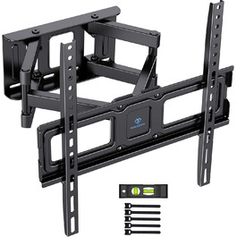 PERLESMITH Adjustable Tilt & Swivel TV Wall Mount for 26-70 inch Flat & Curved TVs/Monitors (up to 45kg, VESA 400x400mm)