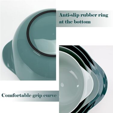 Набір міксерських мисок BoxedHome: 4 шт. з пластику, неслизькі, для салату, зручні для сервірування