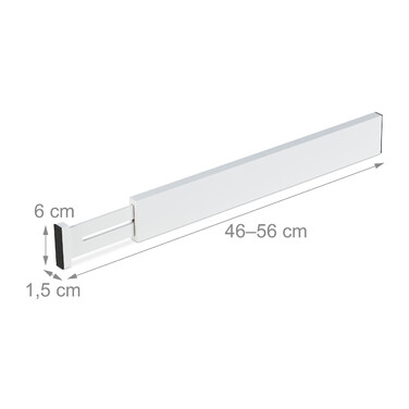 Relaxdays 4-Piece Drawer Dividers in White