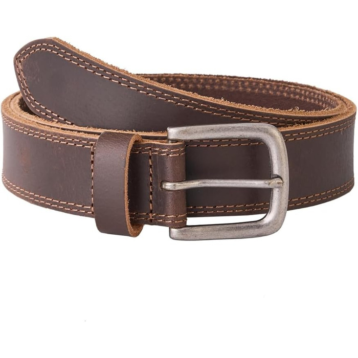 Чоловічий шкіряний ремінь BELTER 38 мм з подарунковою коробкою, коричневий. Підходить для розміру талії 32W-35W (довжина 105 см)