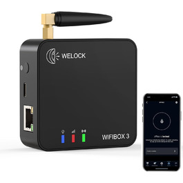 Розумний BLE шлюз WELOCK WIFIBOX 3 для віддаленого керування дверними замками, сумісний з Alexa, безпечний контроль доступу до електронних замків