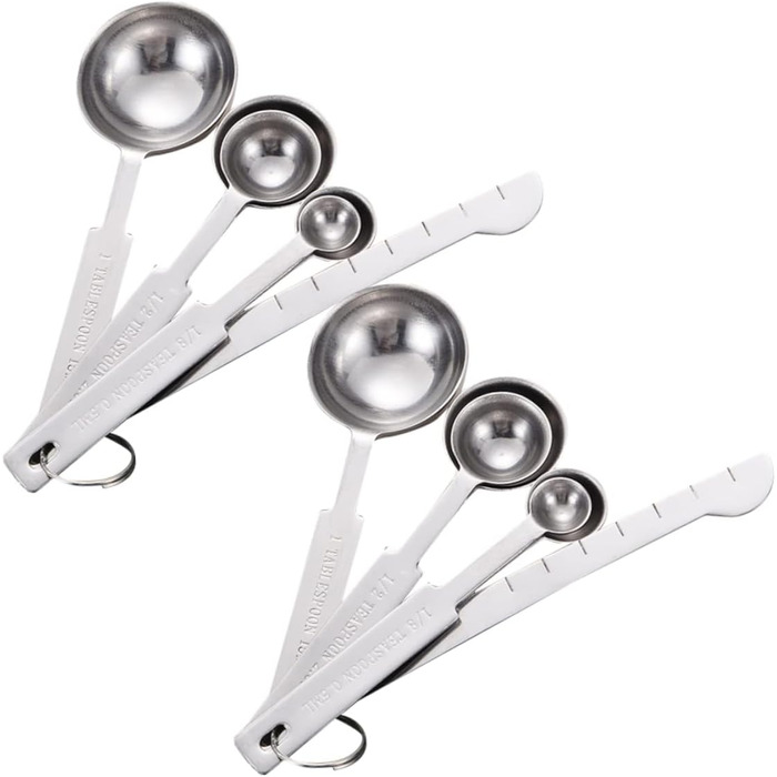 4-piece measuring spoon set for baking, tablespoons, measuring spoons, kitchen measuring cups for liquids, teaspoons, measuring spoons, tablespoons, measuring cups, set, beans.