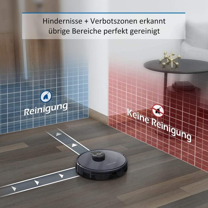 Робот-пилосос Tesvor S6 з функцією миття, лазерна навігація, карта приміщення в реальному часі, потужність всмоктування 2700PA, видалення алергенів та шерсті тварин, сумісний з док-станцією (продається окремо)