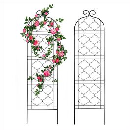 Садова опора SCENDOR GARDEN 150×40 см для витких рослин, винограду, огірків, томатів, квітів і овочів, металеві гратчасті панелі для пергол, 2 шт.