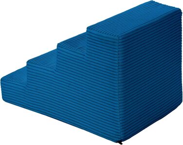 Сходинки для собак Velinda з 4 ступенями, котяча драбина, допомога у вході для домашніх тварин, матеріал - піна (темно-синій, Cord)