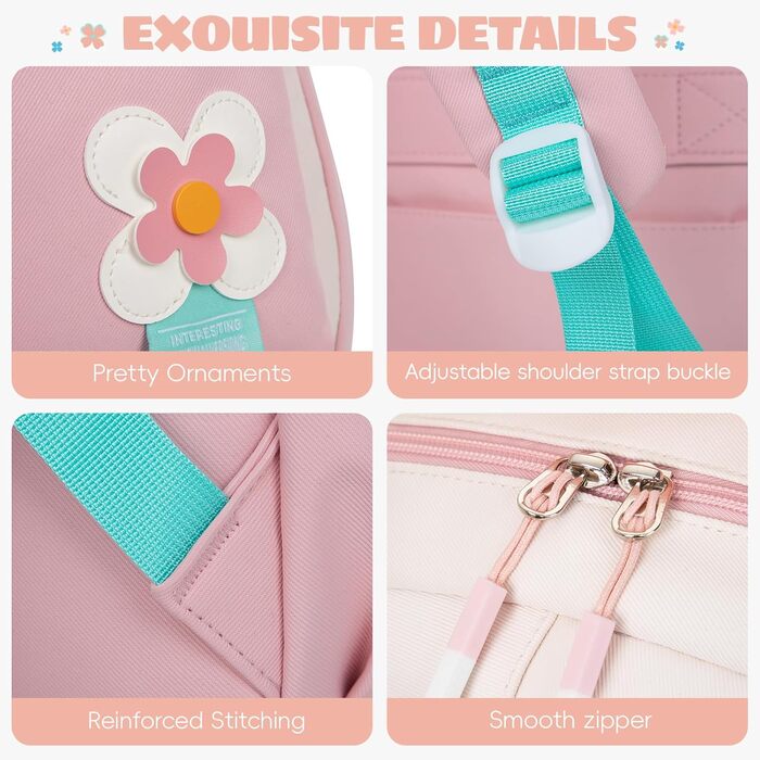 Шкільний рюкзак для дівчинки-підлітка 2025, рюкзак для школи/гімназії, водонепроникний, для ноутбука 15.6