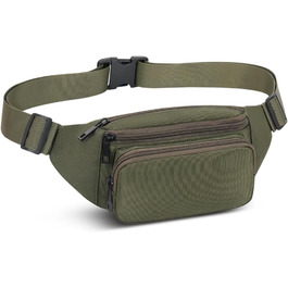 Поясна сумка на пояс для чоловіків та жінок, спортивна, для подорожей, туризму, вигулу собак, на кожен день (зелена)