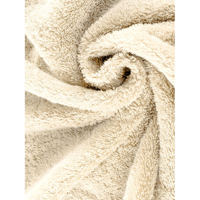 Herzbach Home Towel Set 100% Cotton - soft & absorbent - Cream