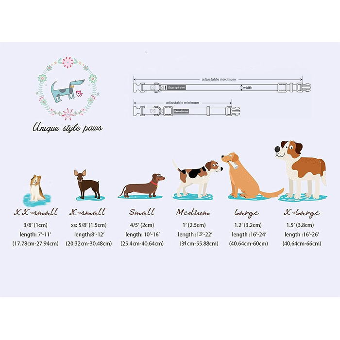 Елегантний ошийник для собак Unique Style Paws з синього шовку з бантиком, регульований, для середніх собак, подарунок