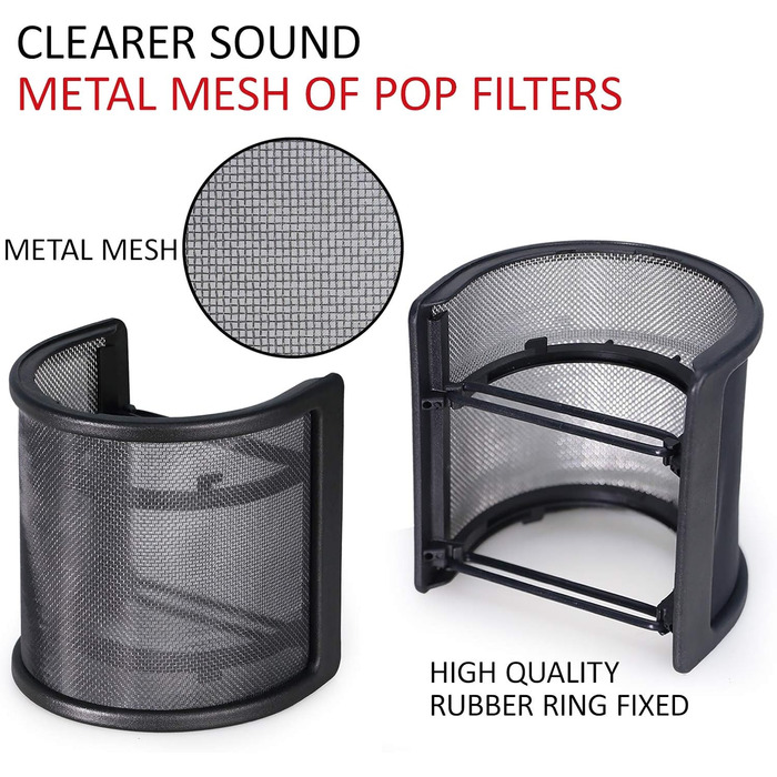 Кріплення для мікрофона HyperX QuadCast/S/ProCast – Ротаційне, з адаптером 3/8' - 5/8', від YOUSHARES (з поп-фільтром)