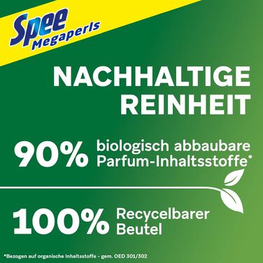 Пральний порошок для кольорових речей Spee Megaperls Color 3+1, свіжість, 1.14 кг (90 циклів прання)