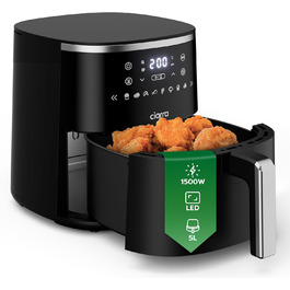 Фритюрниця повітряна CIARRA з цифровим дисплеєм, 5 л, без олії, антипригарне покриття, 8 режимів приготування
