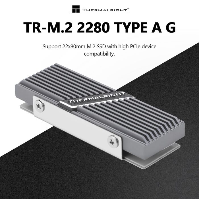 Радіатор охолодження SSD Thermalright TR-M.2 2280 для M.2 NVMe SSD, 13 мм, з теплопровідною пастою