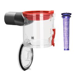 Покращений контейнер для пилу для пилососів Dyson V7 V8 SV10 SV11 (Animal, Absolute, Fluffy), запчастина №967699-01, прозорий міцний пилозбірник
