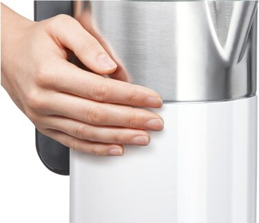Bosch cordless kettle TWK8611P, automatic shut-off, overheat protection, temperature selection, keep-warm function, 1.5 L, 2400 W, white, single