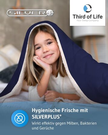 Пухова ковдра KAMI 150x200 см - тепла та м'яка ковдра з Sherpa для вітальні, дивану, ліжка. З кишенею для телефону та захистом від бруду. Велика, тепла зимова ковдра (Королівський синій)