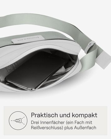 Kapten & Son Bauchtasche Bergen: Сумка через плече (бананка) - М'ятний, 0.8 л | Для жінок та чоловіків | Ідеально для подорожей, міста та повсякденного використання