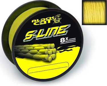 Лісочка Black Cat S-Line 0,55 мм 300 м, жовта, міцність 70 кг (154 фунти)