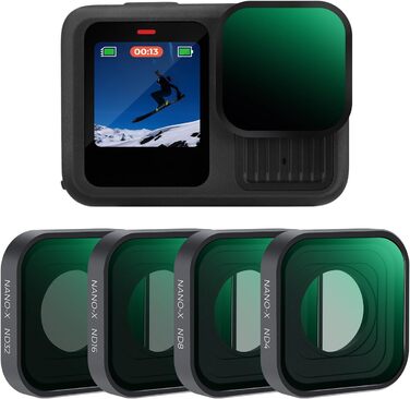 Набір фільтрів ND K&F Concept для GoPro Hero 13 Black (ND4, ND8, ND16, ND32) - 4 шт.