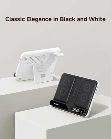 Зарядна станція SwanScout 710A для iPhone 17/Air/15/14/13/12/11 та Apple Watch/AirPods, бездротова зарядка 2 в 1