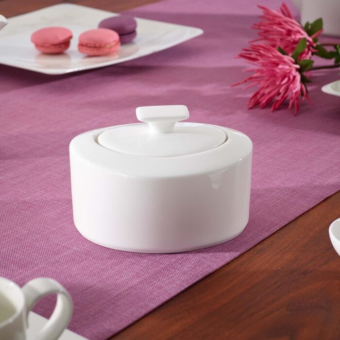 Villeroy & Boch 10-4510-0960 Modern Grace Sugar/Jam Jar, 0.33 l, Premium Bone China Bianco 47 EU