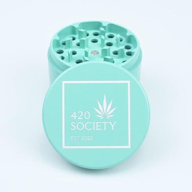 Преміум керамічна млинка для спецій 420 Society, 4-в-1, антипригарна, Nano кераміка, комплект догляду, м'ятна