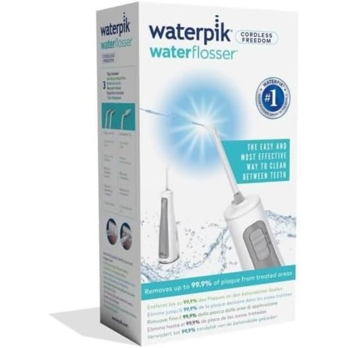 Waterpik Cordless Freedom Waterflosser: бездротовий ірigator для порожнини рота, білий (WF-03EU010)