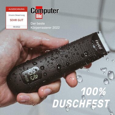 Триммер для тіла та інтимної зони Groomed Rooster – чоловічий, водонепроникний, з LED-підсвічуванням, 90 хв роботи, станція зарядки