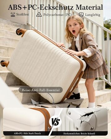 Набір валіз COOLIFE для ручної поклажі (55x35x20cm + 40x25x20cm) з TSA замком та ABS корпусом | 2 шт.