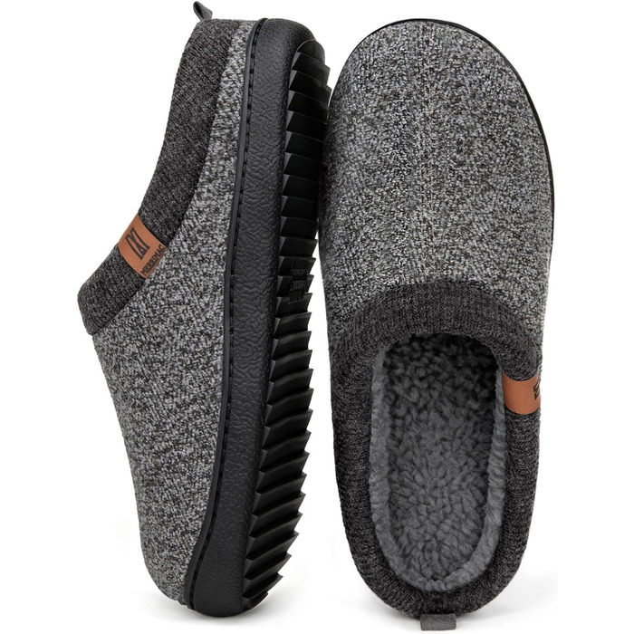 Чоловічі домашні тапочки MERRIMAC з піною Memory Foam, зручні, антиковзні, сірі, 43/44 EU