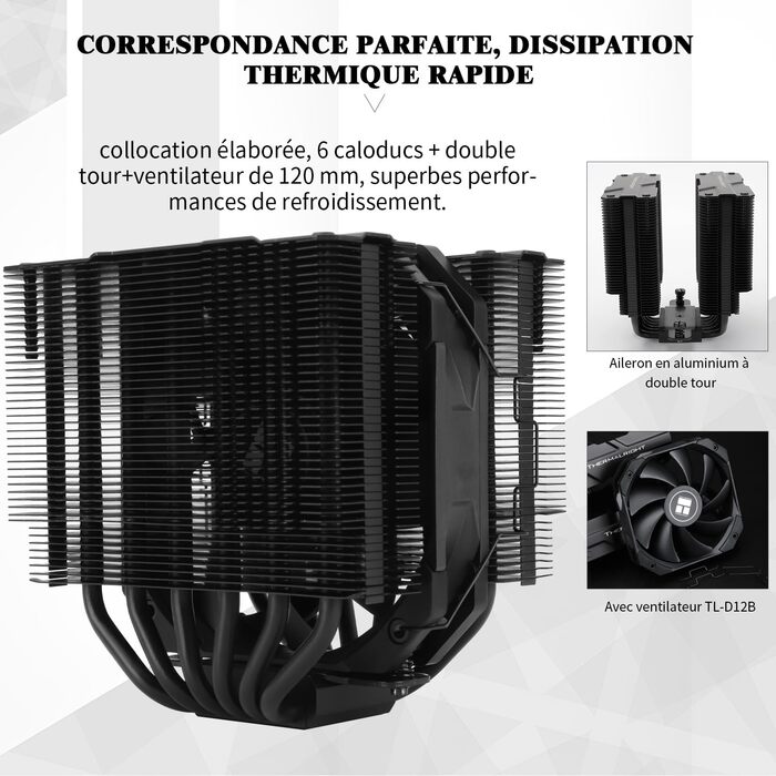 Thermalright Peerless Assassin 120 MINI White – кулер для CPU з 6 heatpipes, 120mm вентилятор, підтримка AM4/AM5/Intel LGA 1851/1700/1150/1151/1200/2011