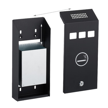 Relaxdays Black Wall-Mounted Cup Holder