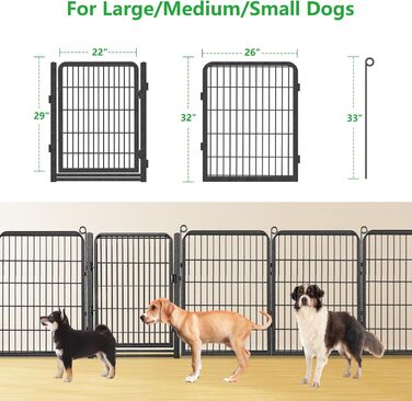 Вольєр для собак на вулицю: міцний, 42 панелі, висота 101.6 см, з воротами