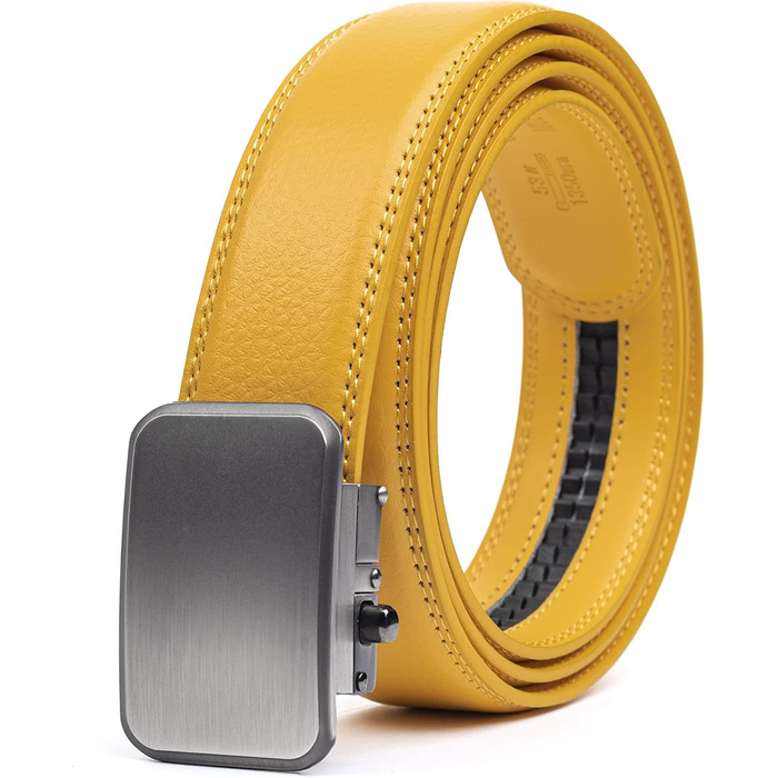 Чоловічий шкіряний ремінь Joseph Elliott з регулюванням на пряжці, для гольфу, колір хакі, пряжка з нержавіючої сталі