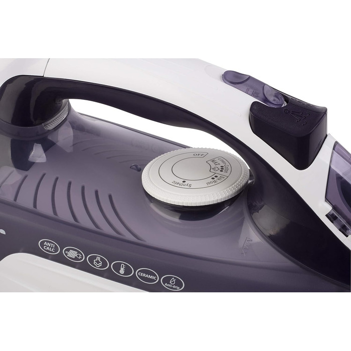 Праска Fakir Galaxis з парою, з кабелем, керамічна підошва, самоочищення, анти-крапельна та анти-накип функція, фіолетова, 2200 Вт
