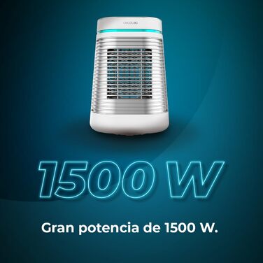 Обігрівач настільний Cecotec ReadyWarm 1550 Max Ceramic Rotate - 1500 Вт, обертання, регулювання температури, 3 режими, білий