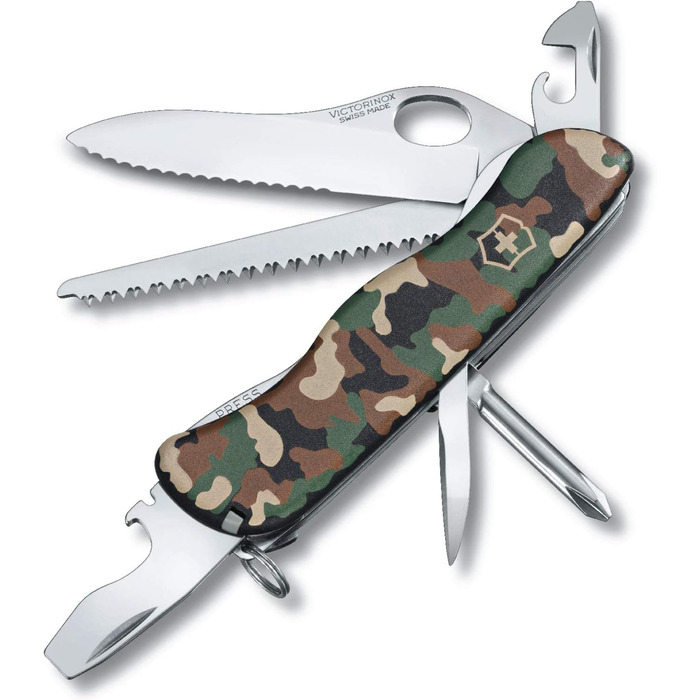 Мультитул Victorinox Trailmaster MW - Швейцарський, 4 функції, Wellenschliff, відкривачка, камуфляж