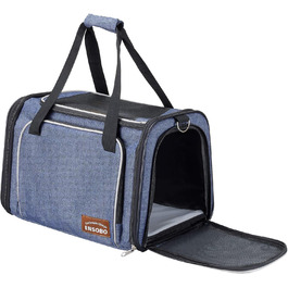 Сумка-переноска для кота, складана переноска для собаки, переноска для тварин, сумка для подорожей з м'яким матрацом для перевезення потягом/автомобілем/літаком
