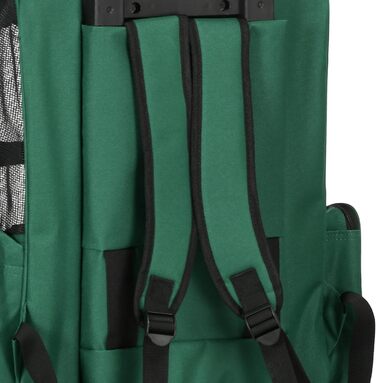 PawHut Рюкзак-переноска для собак та котів 2-в-1 з кишенями, телескопічною ручкою та колесами, 42 x 25 x 55 см, Зелений