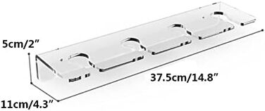 Тримач для келихів Wanlian - настінний, акрил, 2 шт. - для кухні, під шафу