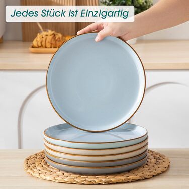 Набір посуду на 6 осіб Vancasso RENO 24-tlg: тарілки, супові тарілки, десертні тарілки, миски, комплект посуду з кераміки, 48 предметів