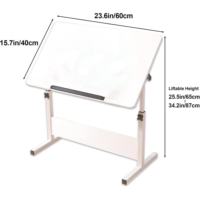 Adjustable Art Desk - Drafting Table with Height & Angle Adjustment for Artists, Home & Office Use