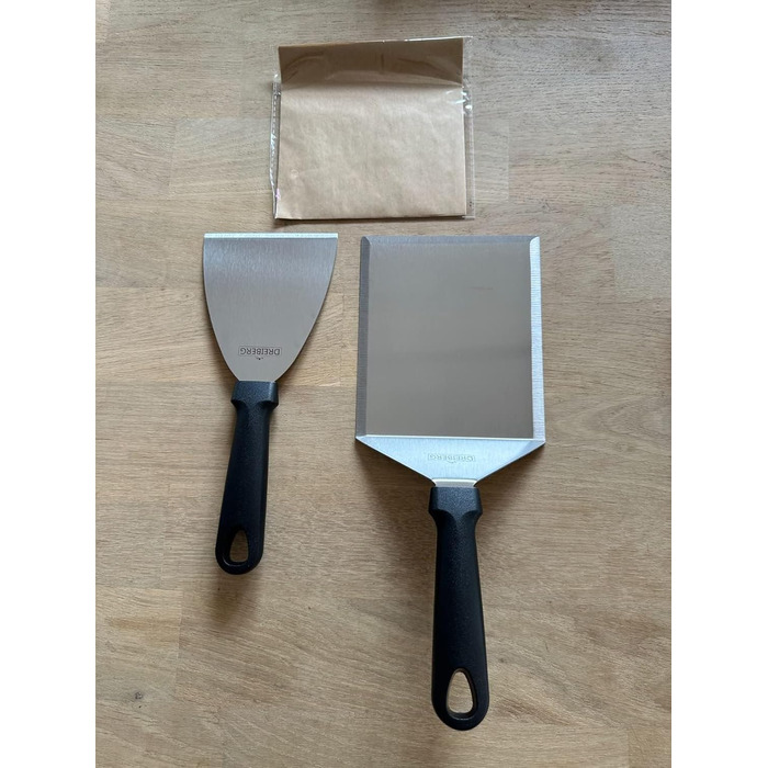 Набір для приготування бургерів DREIBERG® з нержавіючої сталі (9 предметів): шпатель, дзвоники для плавлення сиру, прес, сматчер, дозатор спецій, рецепти та папір для випікання