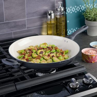 Набір кухонного посуду Spice by Tia Mowry (10 предметів) з керамічним покриттям, антипригарний, сірий (87070.10R)