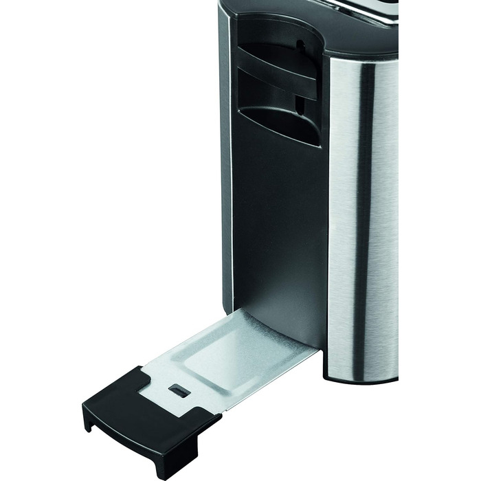 Тостер ECG ST 10630 SS з нержавіючої сталі, чорно-срібний