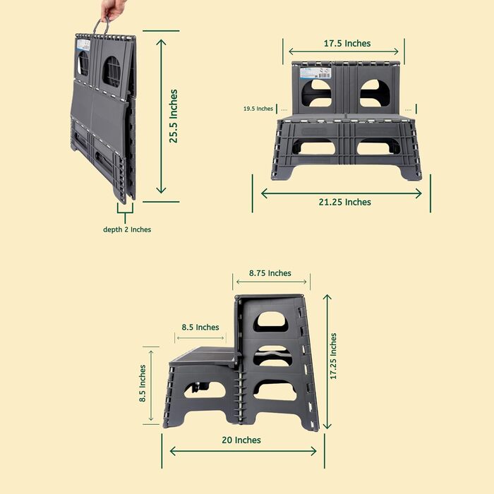 Сходинка для собак Bee Neat, складана, портативна, для великих, середніх та маленьких собак, підходить для ліжка, авто, SUV та іншого