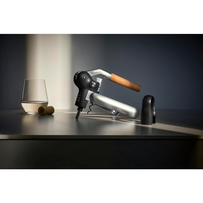 WMF Baric Corkscrew Wine 19 x 11 x 15 cm, Corkscrew with foil cutter, professional wine bottle opener, bottle opener for wine and Prosecco, wine opener, effortless operation
