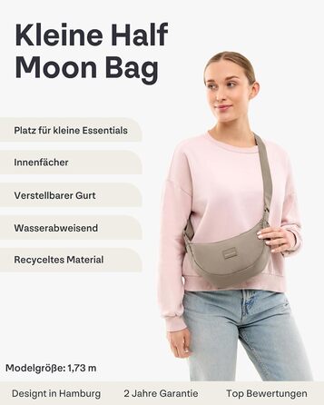 Сумка через плече Johnny Urban Ally Medium Desert Grey (1.3л) - Водовідштовхувальна Moon Bag для жінок та чоловіків